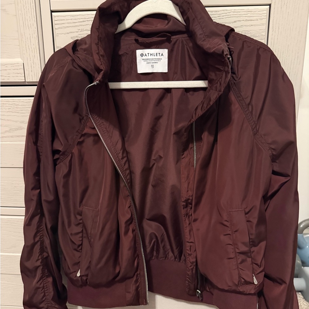 Athleta Women's Deep Maroon Bomber Jacket